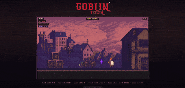 Goblin walking through the town square